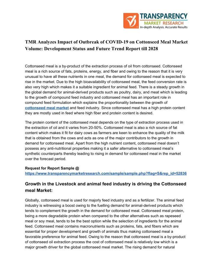 tmr analyzes impact of outbreak of covid