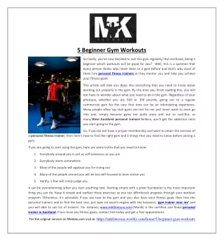 5 beginner gym workouts