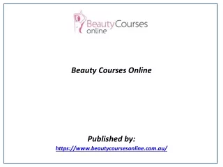 Beauty Courses Online