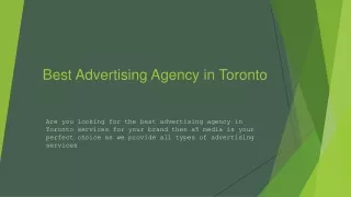 Best Advertizing Agency in Toronto