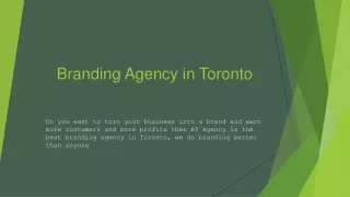 Branding Agency in Toronto
