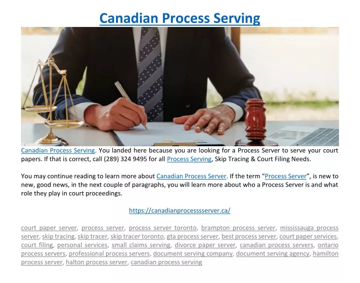 canadian process serving