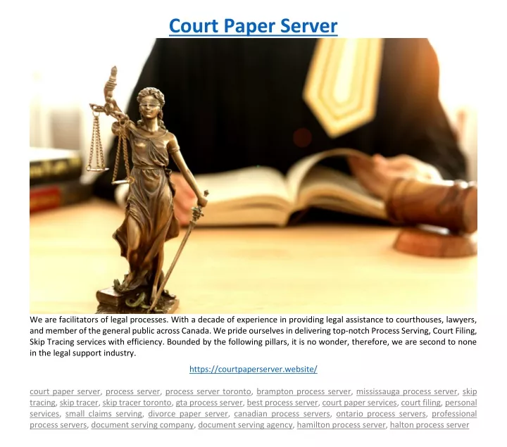 PPT Court Paper Server PowerPoint Presentation free download ID