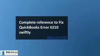 complete reference to fix quickbooks error 6210