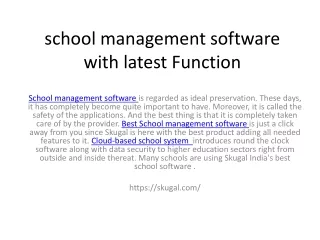 school management software with latest function