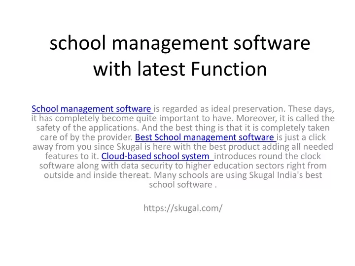 school management software with latest function