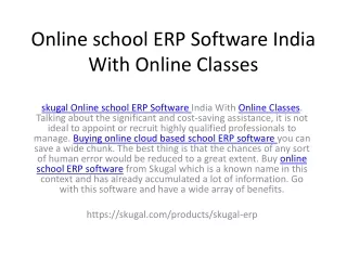online school erp software india with online classes