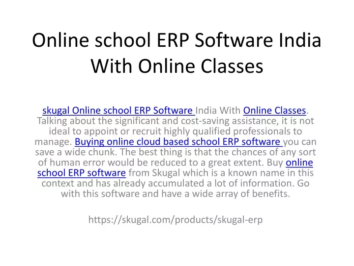 online school erp software india with online classes