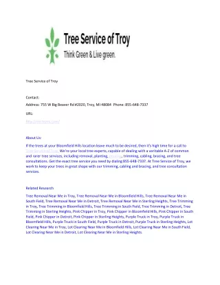 Tree Service of Troy