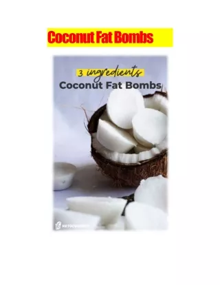coconut fat bombs