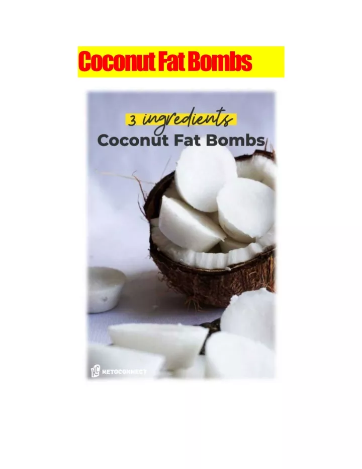 coconut fat bombs