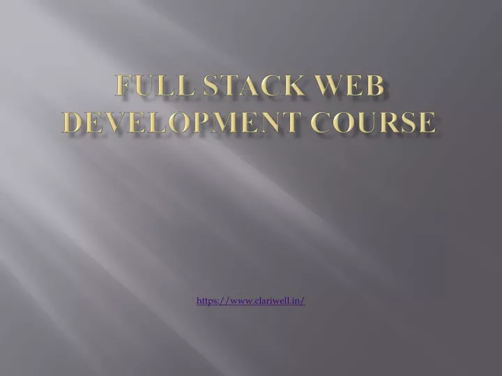 full stack web development course