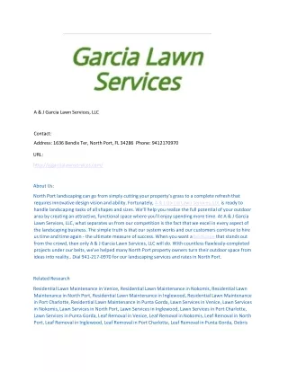 A & J Garcia Lawn Services, LLC