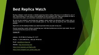 best replica watch