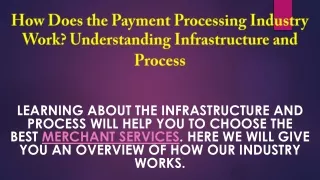 how does the payment processing industry work understanding infrastructure and process