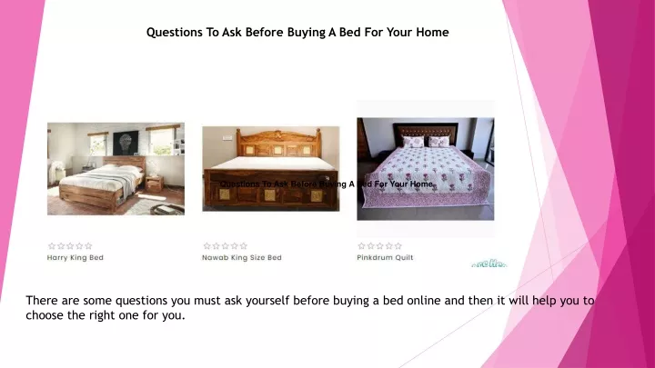 questions to ask before buying a bed for your home