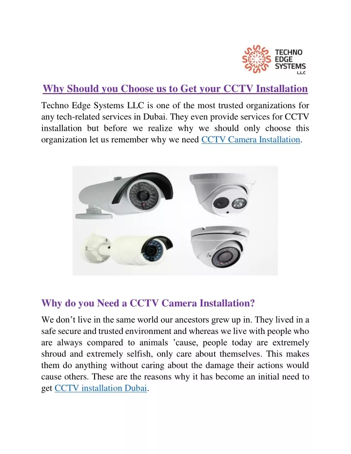 why should you choose us to get your cctv