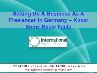 setting up a business as a freelancer in germany