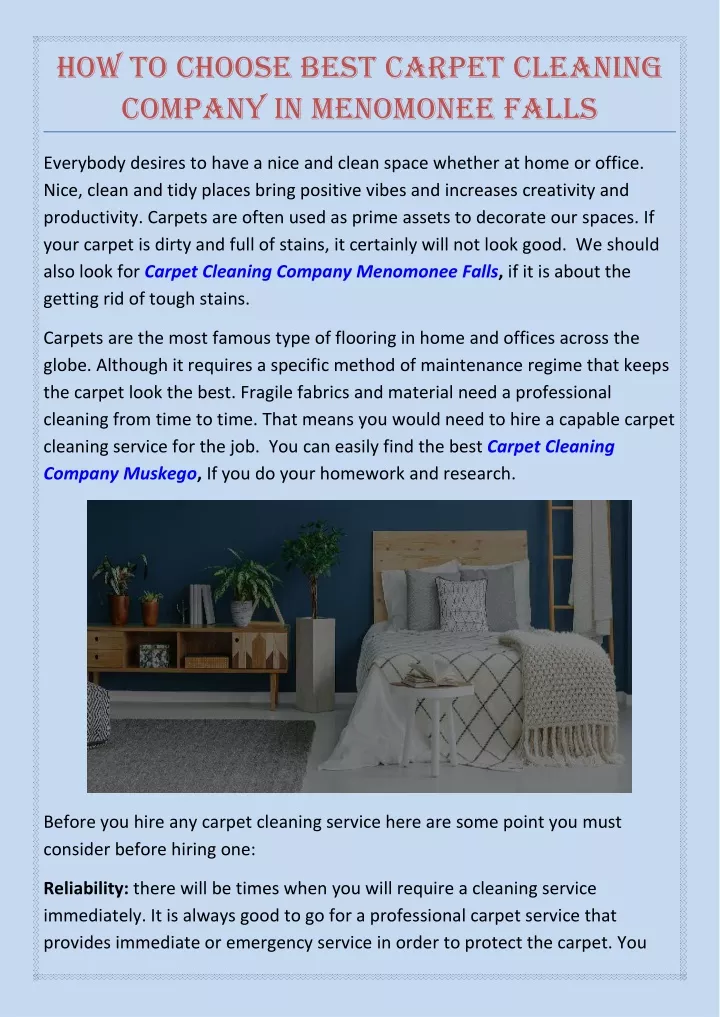 how to choose best carpet cleaning company
