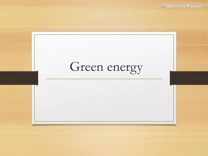 green energy