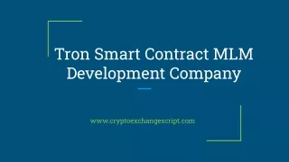 Tron Smart-contract MLM Development Company | Coinjoker