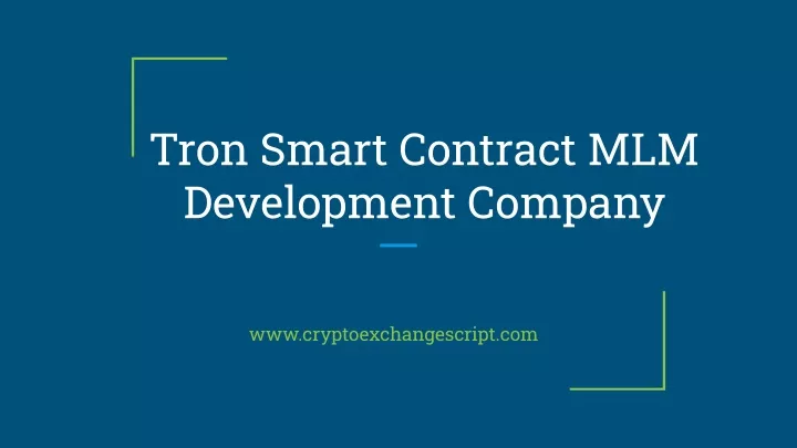 tron smart contract mlm development company