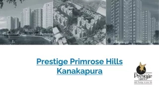 Prestige primrose Hills Amenities