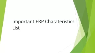 Important features of Erp online software