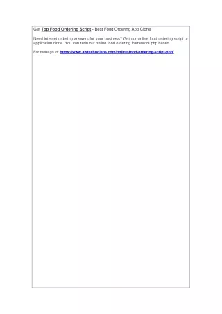 get top food ordering script best food ordering