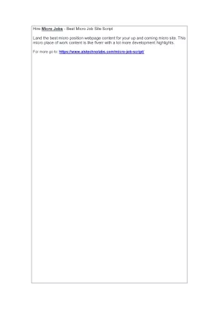 hire micro jobs best micro job site script land