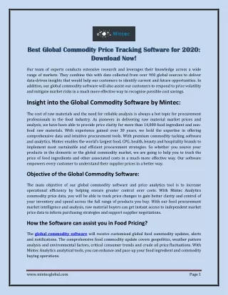 Best Global Commodity Price Tracking Software for 2020: Download Now