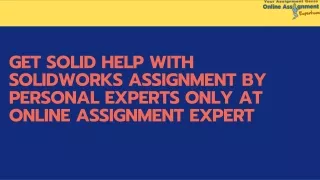 get solid help with solidworks assignment