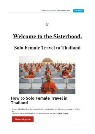 Solo Female Travel to Thailand
