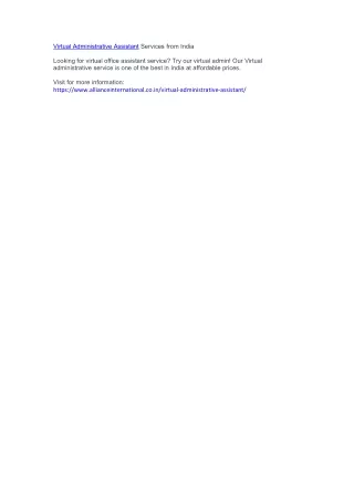 virtual administrative assistant services from