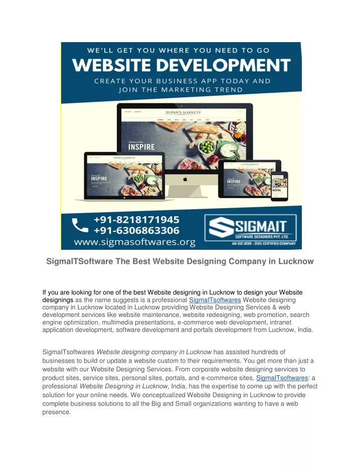 sigmaitsoftware the best website designing