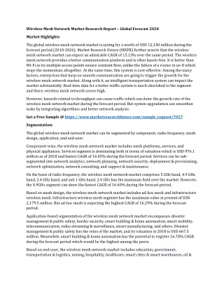 wireless mesh network market research report