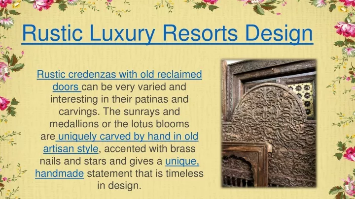rustic luxury resorts design