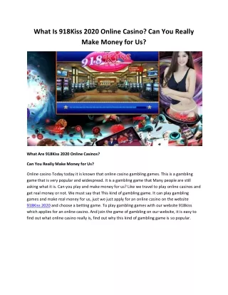 Play Games on Mobile Phone Online Slots Get Real Money Mobile at 918 Kiss
