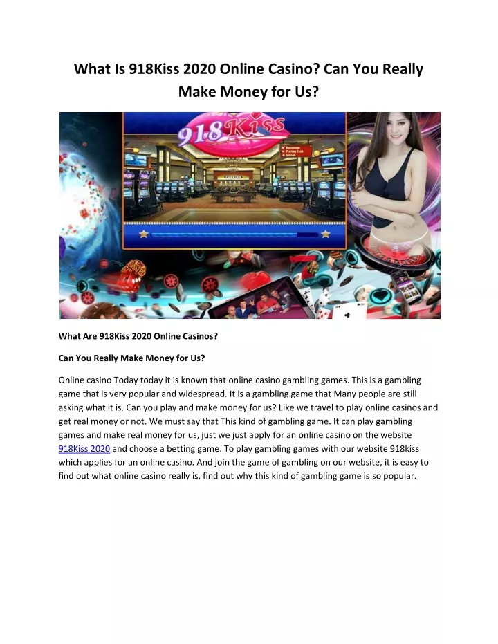 what is 918kiss 2020 online casino can you really