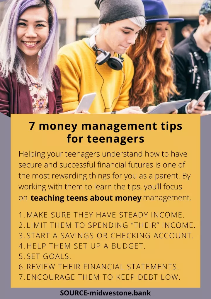 7 money management tips for teenagers
