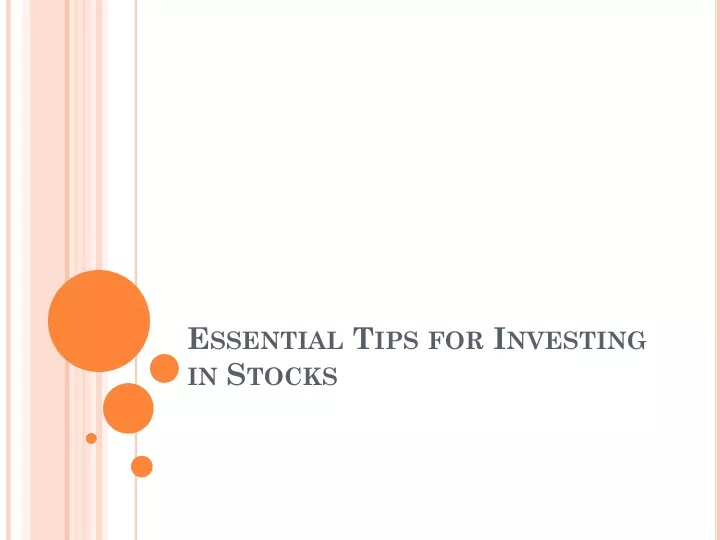 essential tips for investing in stocks