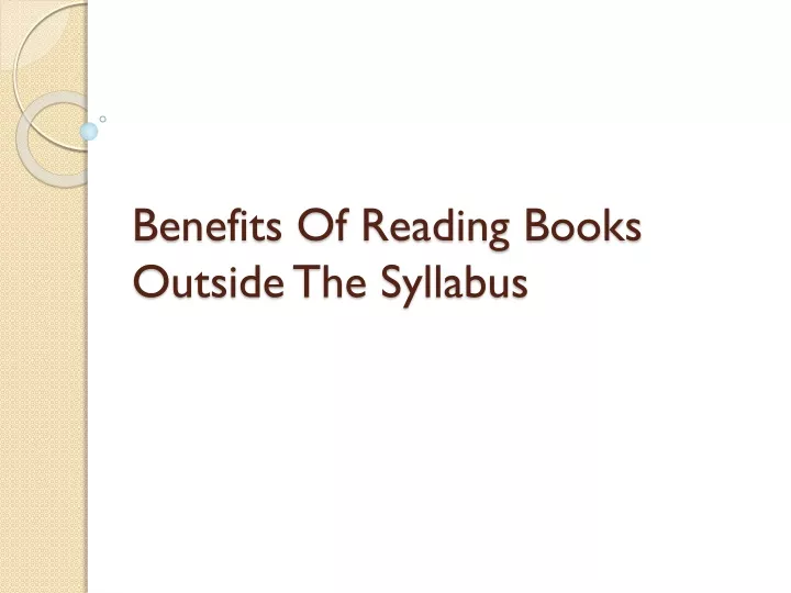benefits of reading books outside the syllabus