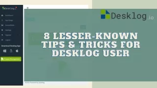 8 Lesser-known Tips & Tricks For Desklog User