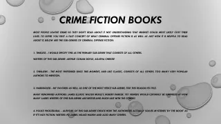 crime fiction books