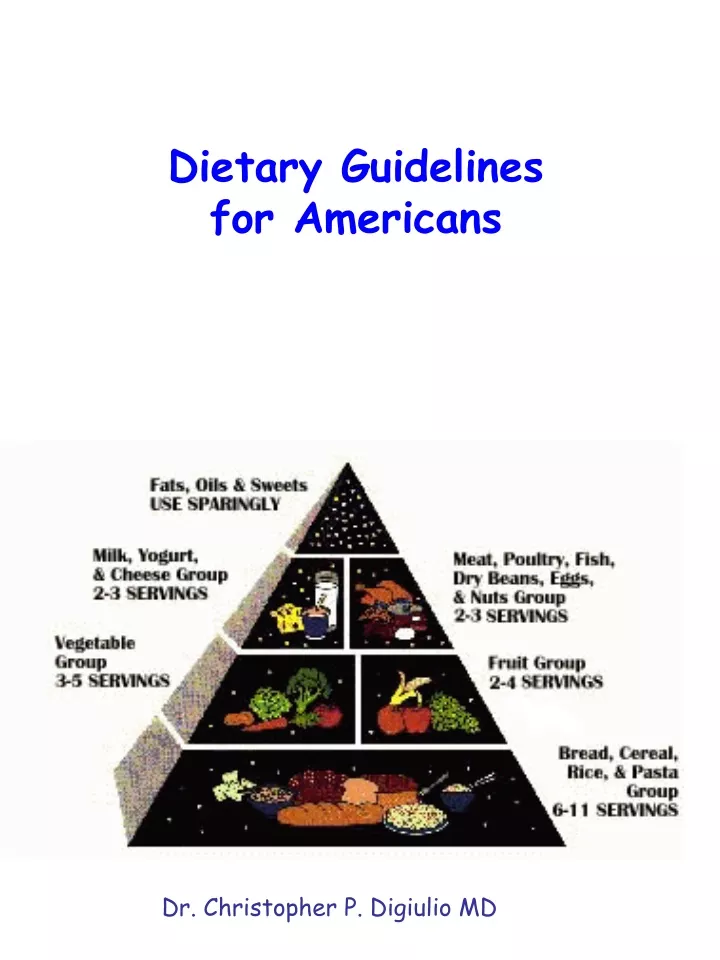 dietary guidelines for americans