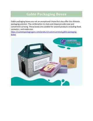gable packaging boxes