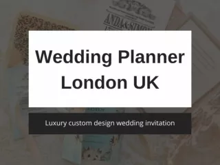 Wedding Planner London UK