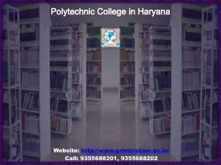 Best College In Haryana - Polytechnic College in Haryana