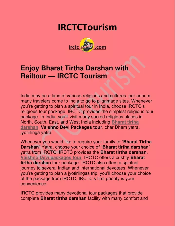 irctctourism