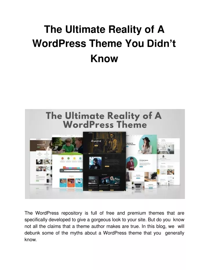 the ultimate reality of a wordpress theme you didn t know